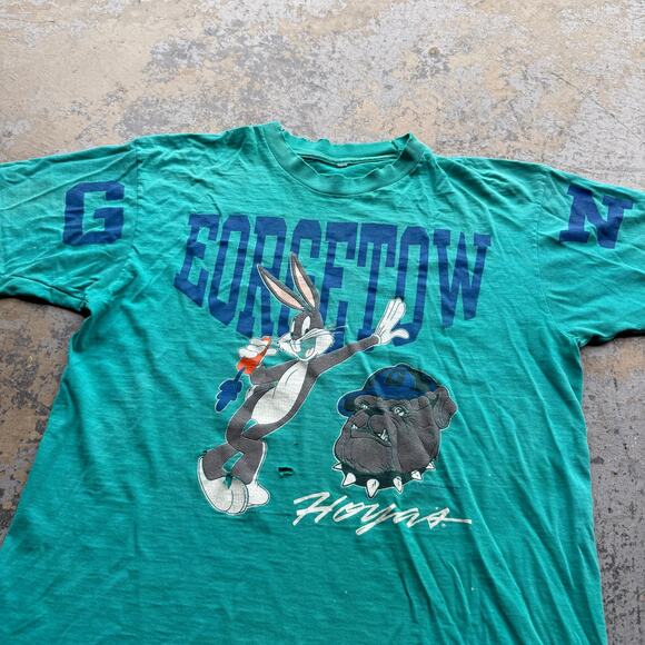 Vintage 90’s Georgetown Bugs Bunny Looney Tunes Tee Distressed - Picture 2 of 10